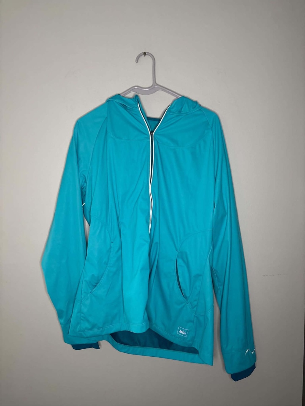 REI Women's Turquoise Hooded Jacket XL
